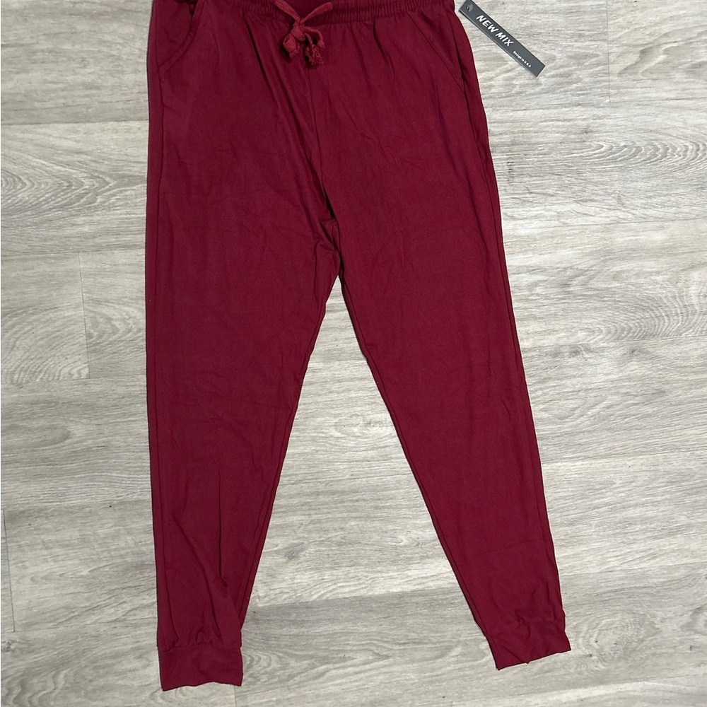 Men's Burgundy pajamas Pants